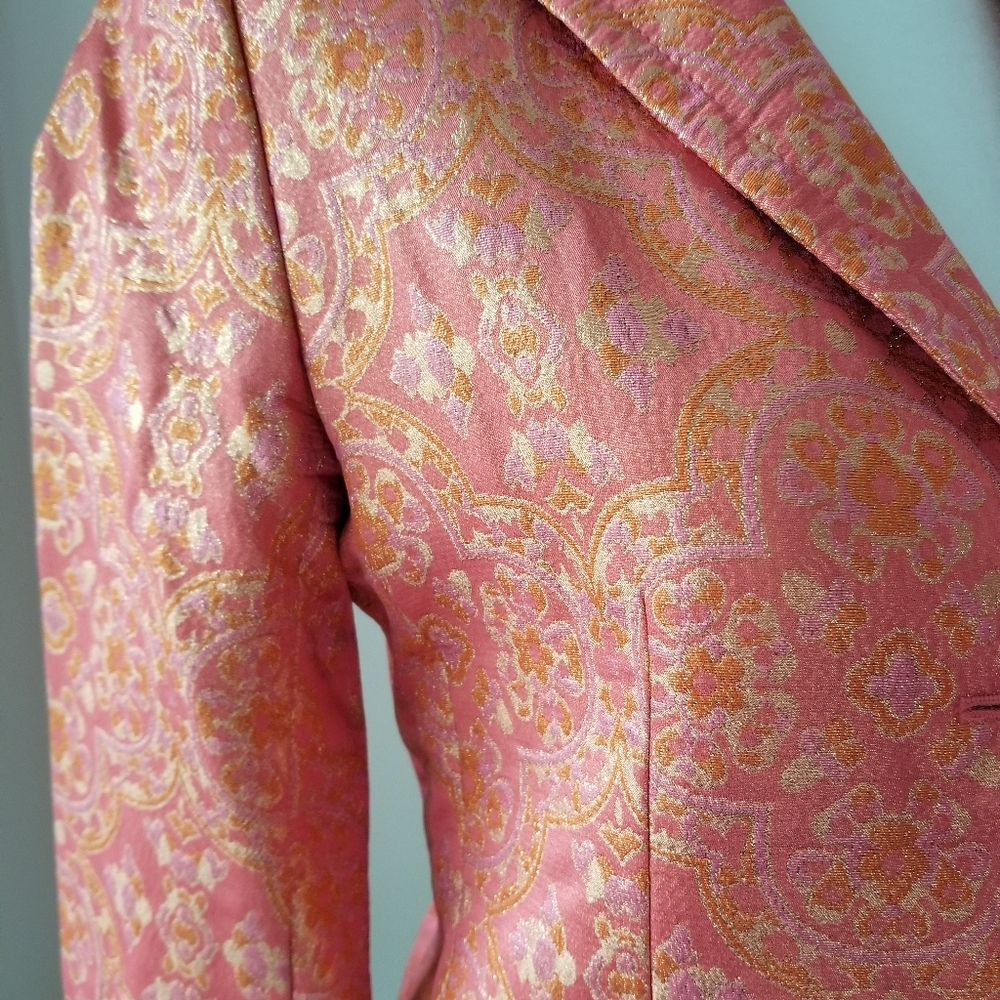 J Crew Silk Metallic Jacket